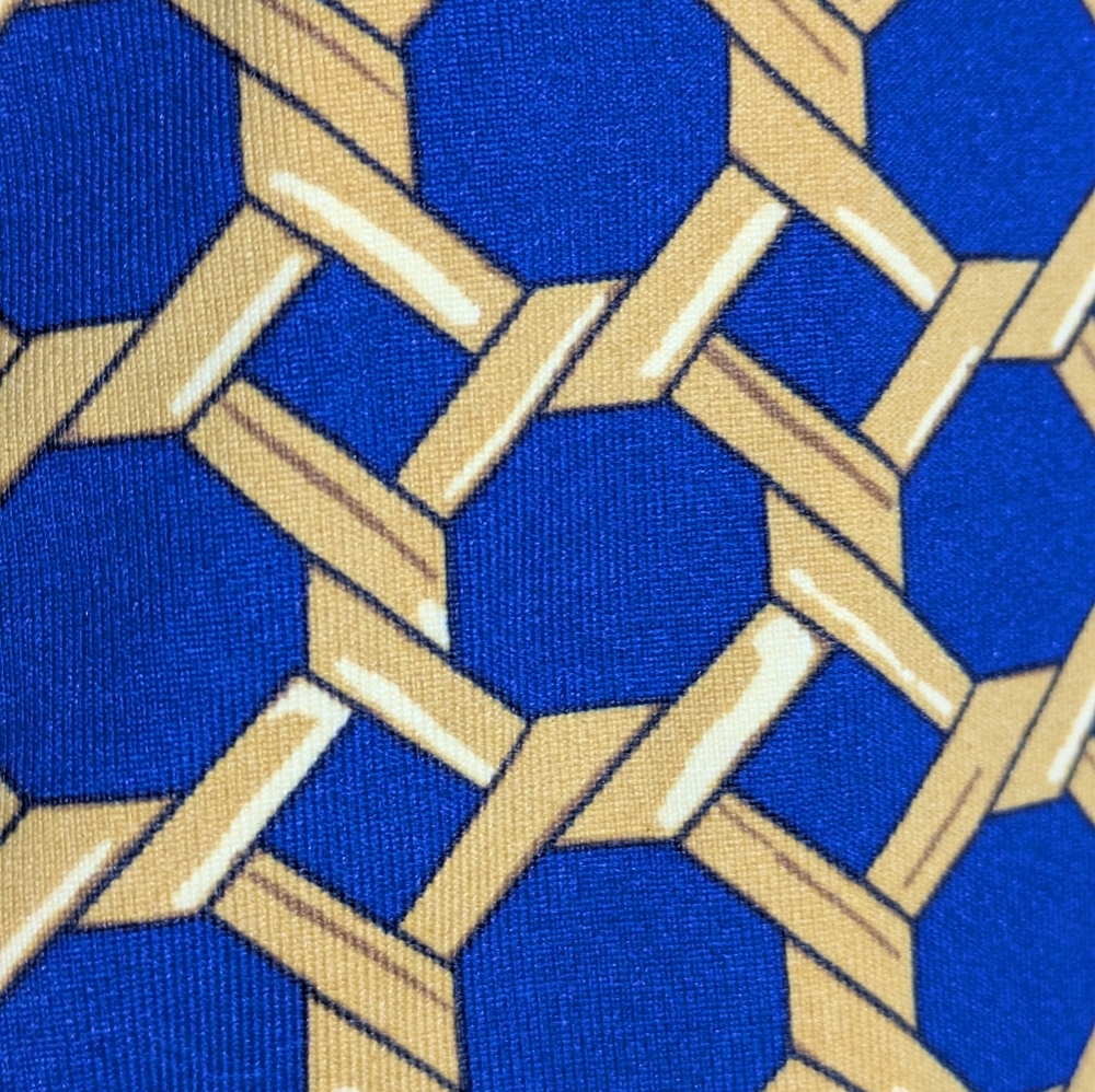 NWT Women's J. McLaughlin Bedford Quarter Zip Catalina Cloth Blue & Gold | Sz S - Picture 5 of 11